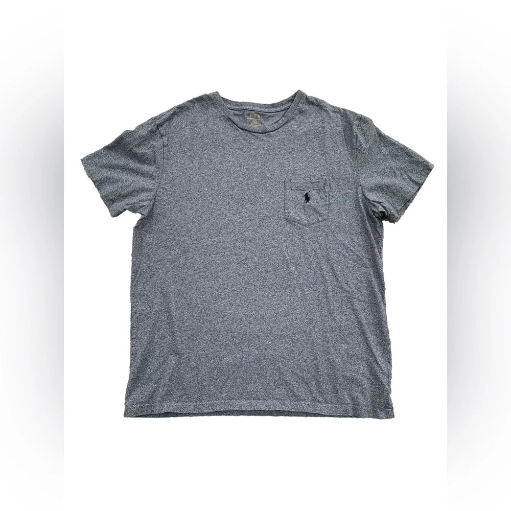 Polo Ralph Lauren Men's Large Gray Classic-Fit Pocket Short Sleeve T-Shirt